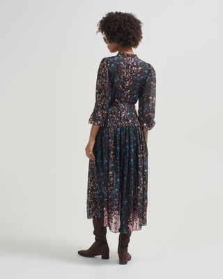 tessa long sleeve silk dress