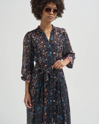 tessa long sleeve silk dress