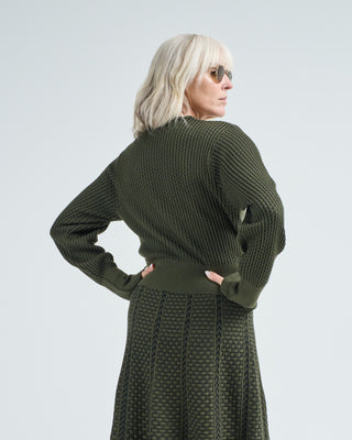 textured crew sweater