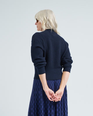 textured long sleeve sweater