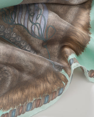 the celestial steed silk twill square scarf