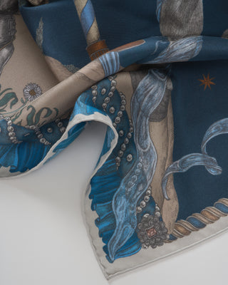 the celestial steed silk twill square scarf