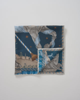 the celestial steed silk twill square scarf