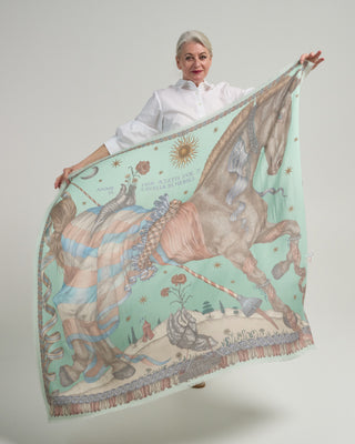 the celestial steed wool/silk square scarf