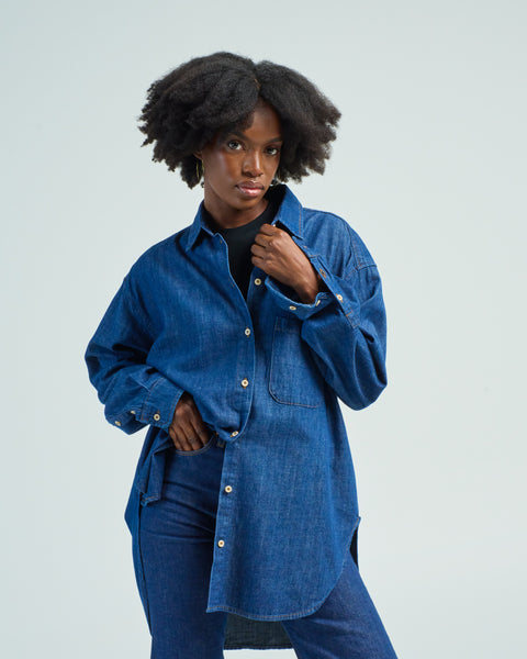 本日のみ【新品未使用】roughlow timeless DENIM shirt timeless DENIM shirt ご注文から1週間前後で発送 | roughlow