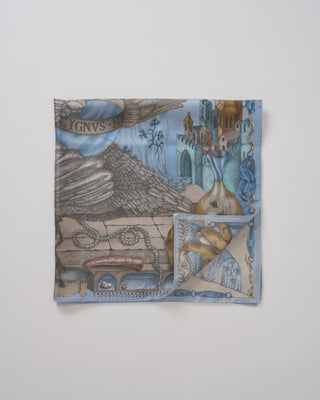 the glass swan silk twill square scarf