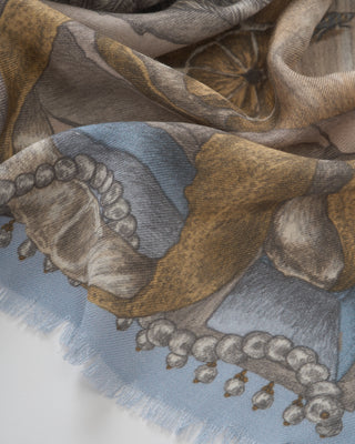 the glass swan wool/silk square scarf
