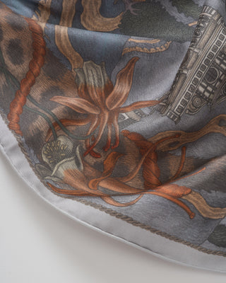 the medici cheetah silk twill square scarf