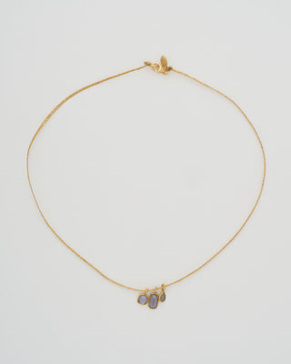 the middle path 3 stone pendant necklace