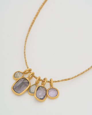 the middle path 5 stone pendant necklace