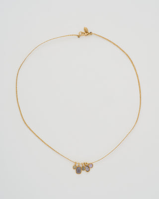 the middle path 5 stone pendant necklace