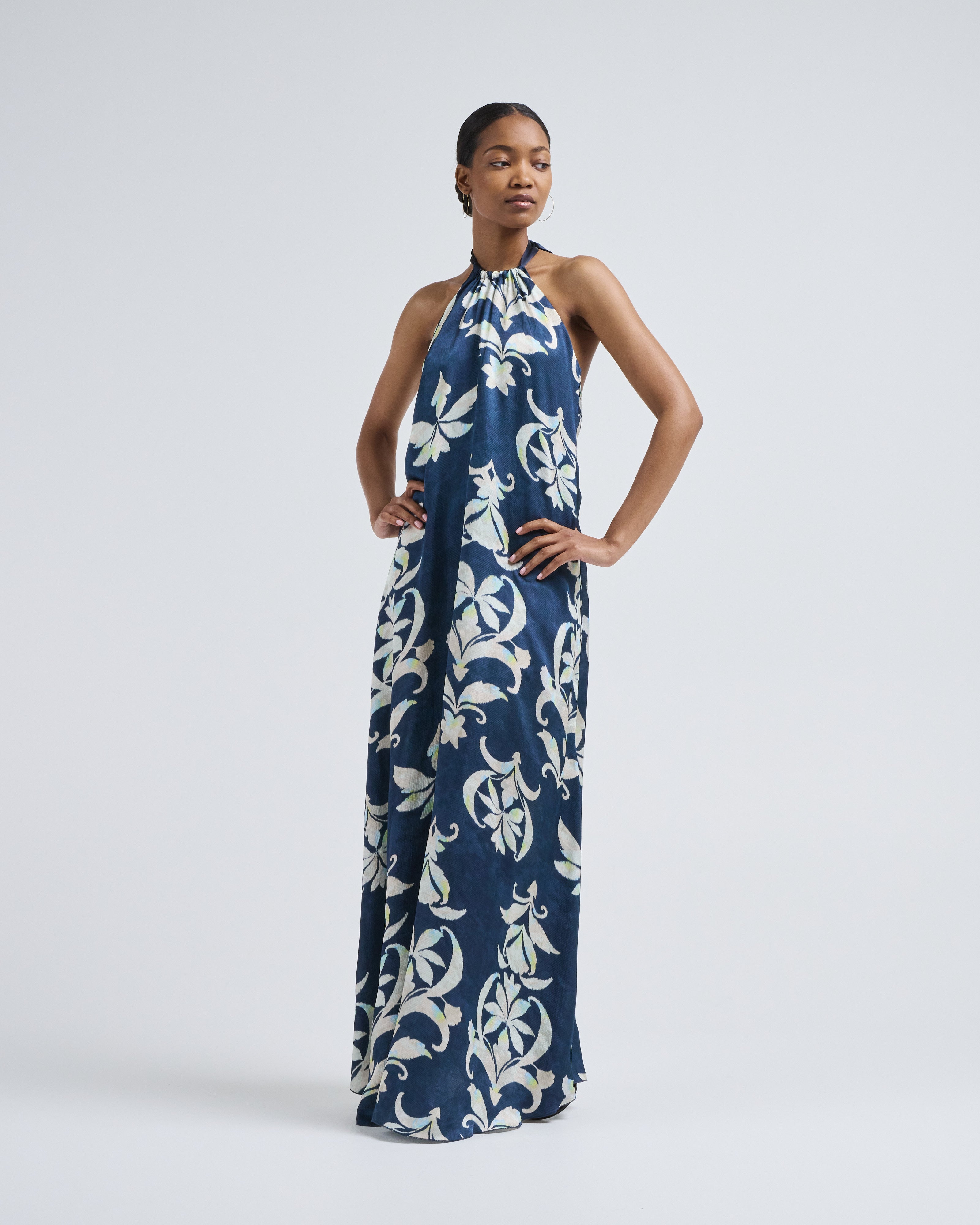 Forte Forte ドレス floral flared maxi dress Forte Forte The Secret Lily Print Viscose Back Neckline Dress