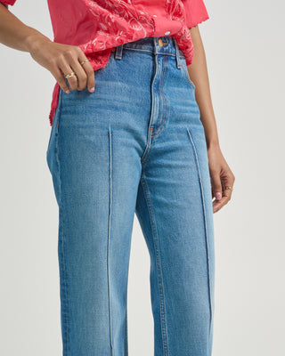 the stretch genevieve pintuck jean