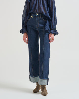 the stretch genevieve pintuck jean