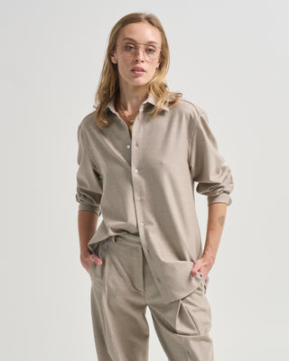 the unisex shirt in loro piana fine wool