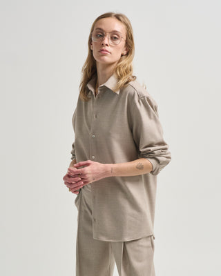 the unisex shirt in loro piana fine wool