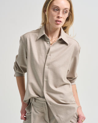 the unisex shirt in loro piana fine wool