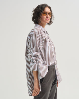 theia blouse cotton stripe