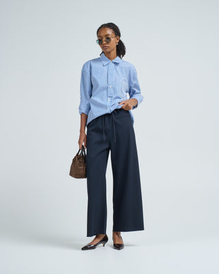 Sibel Saral Tie Shirt Blue White Stripe Sibel Saral Tie Shirt Blue White Stripe