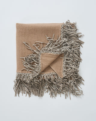 tiny basket weave triangle scarf with fringe