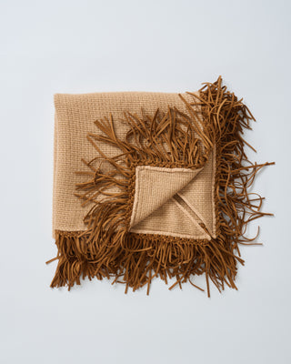 tiny basket weave triangle scarf with fringe