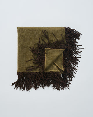 tiny basket weave triangle scarf with fringe