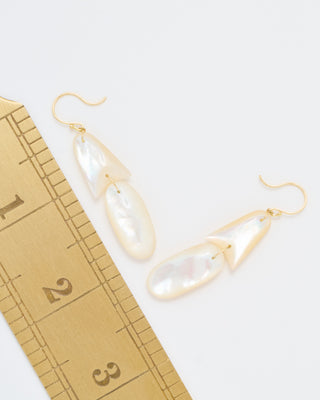tiny mother of pearl arrowhead earrings