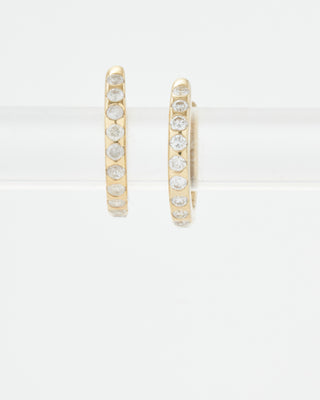 tiny pave hoops