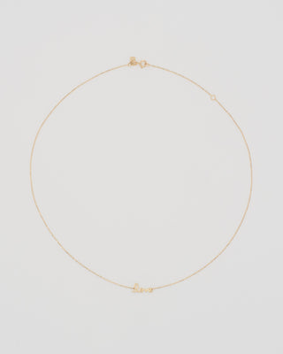 tiny pure love script necklace