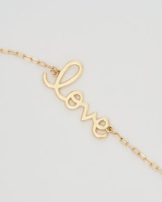 tiny pure love script necklace