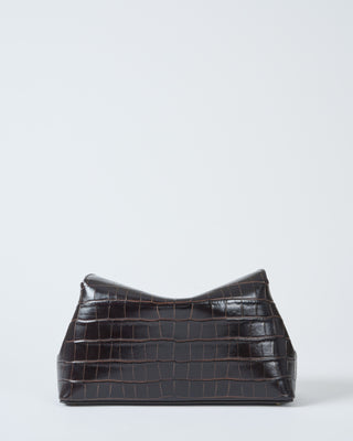 t-lock croco-embossed clutch