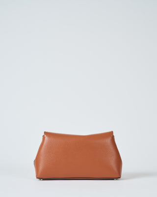 t-lock grained leather clutch