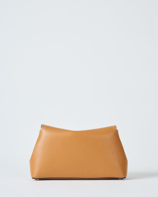 t-lock grained-leather clutch