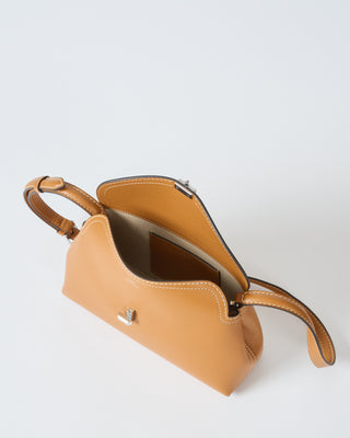 t-lock grained-leather clutch
