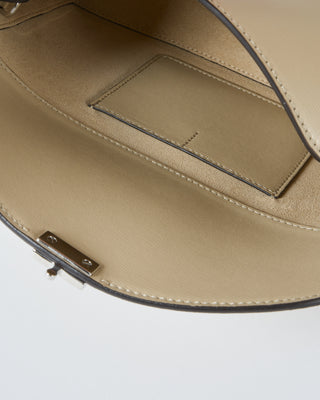 t-lock leather clutch