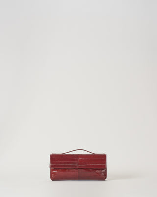 top handle clutch eelskin