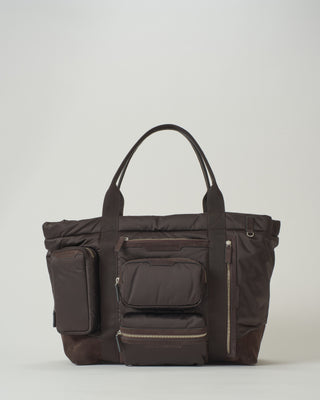 travel tote in recycled padded satin