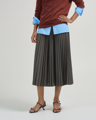 tropical wool pleating sunray skirt