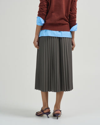 tropical wool pleating sunray skirt