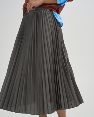 tropical wool pleating sunray skirt