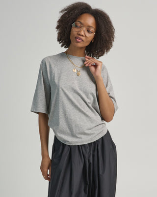 tshirting short sleeve top with shirred back