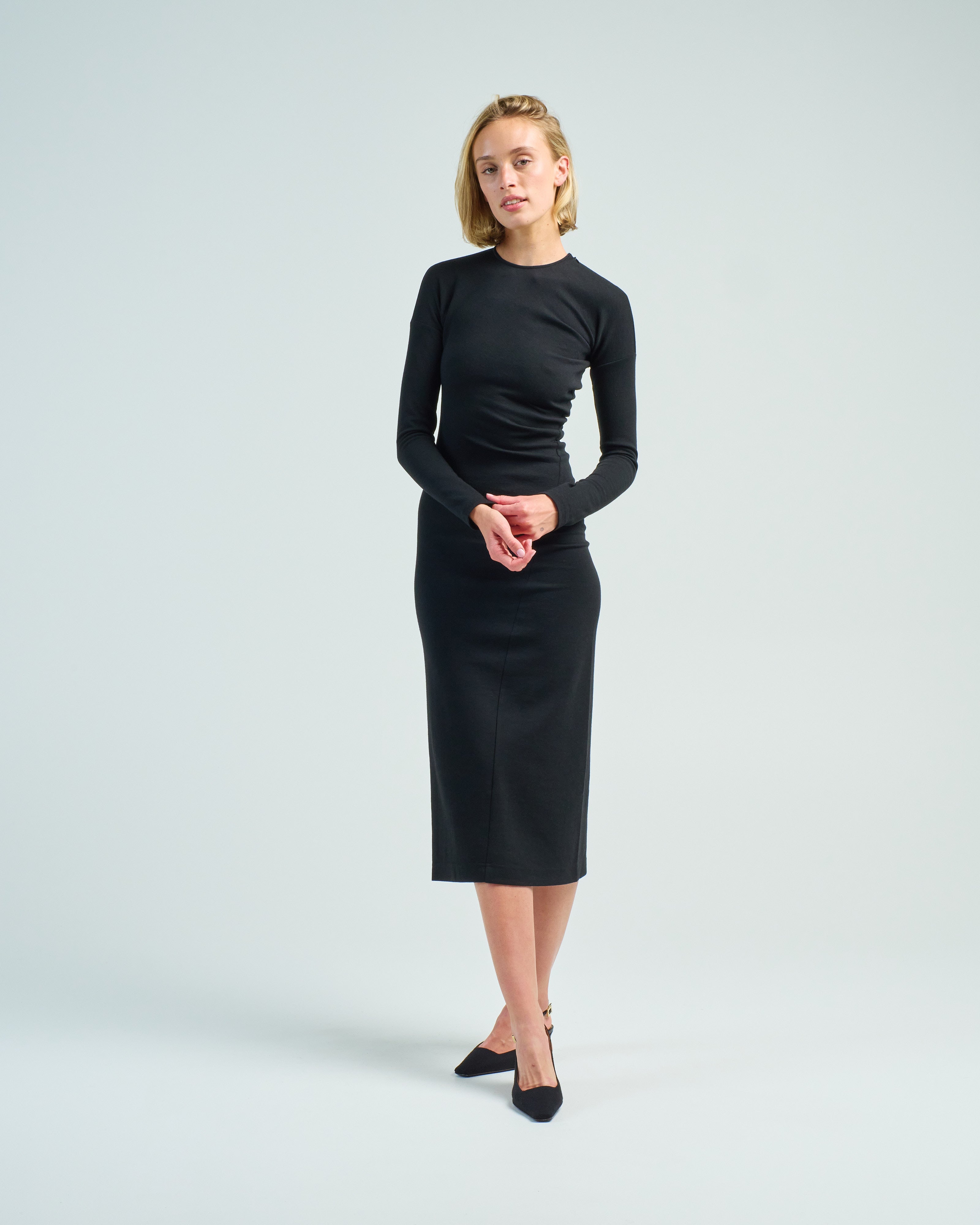 Toteme Twisted Jersey Dress Black Toteme Twisted Jersey Dress Black
