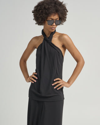 twisted jersey halter top