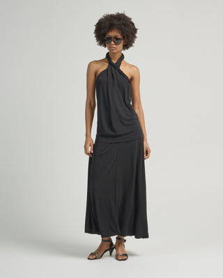 twisted jersey halter top