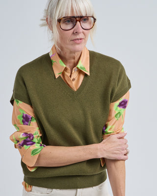 v sleeveless sweater