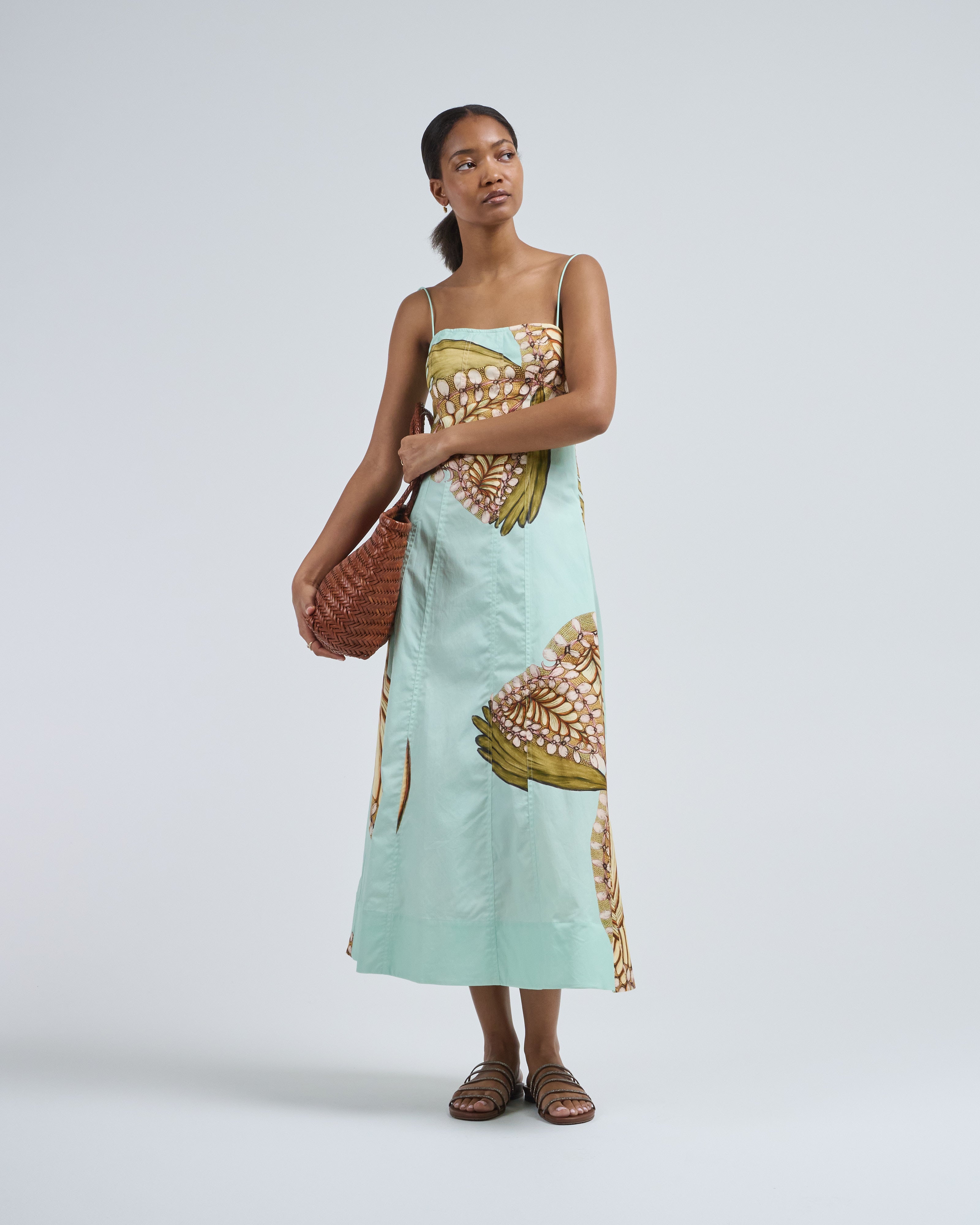 Ulla Johnson Vesela Cami Midi Dress Water Blossoms Ulla Johnson Vesela Cami Midi Dress Water Blossoms
