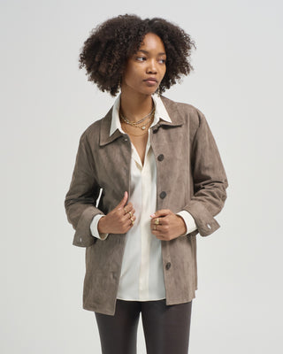 vicky lamb suede jacket