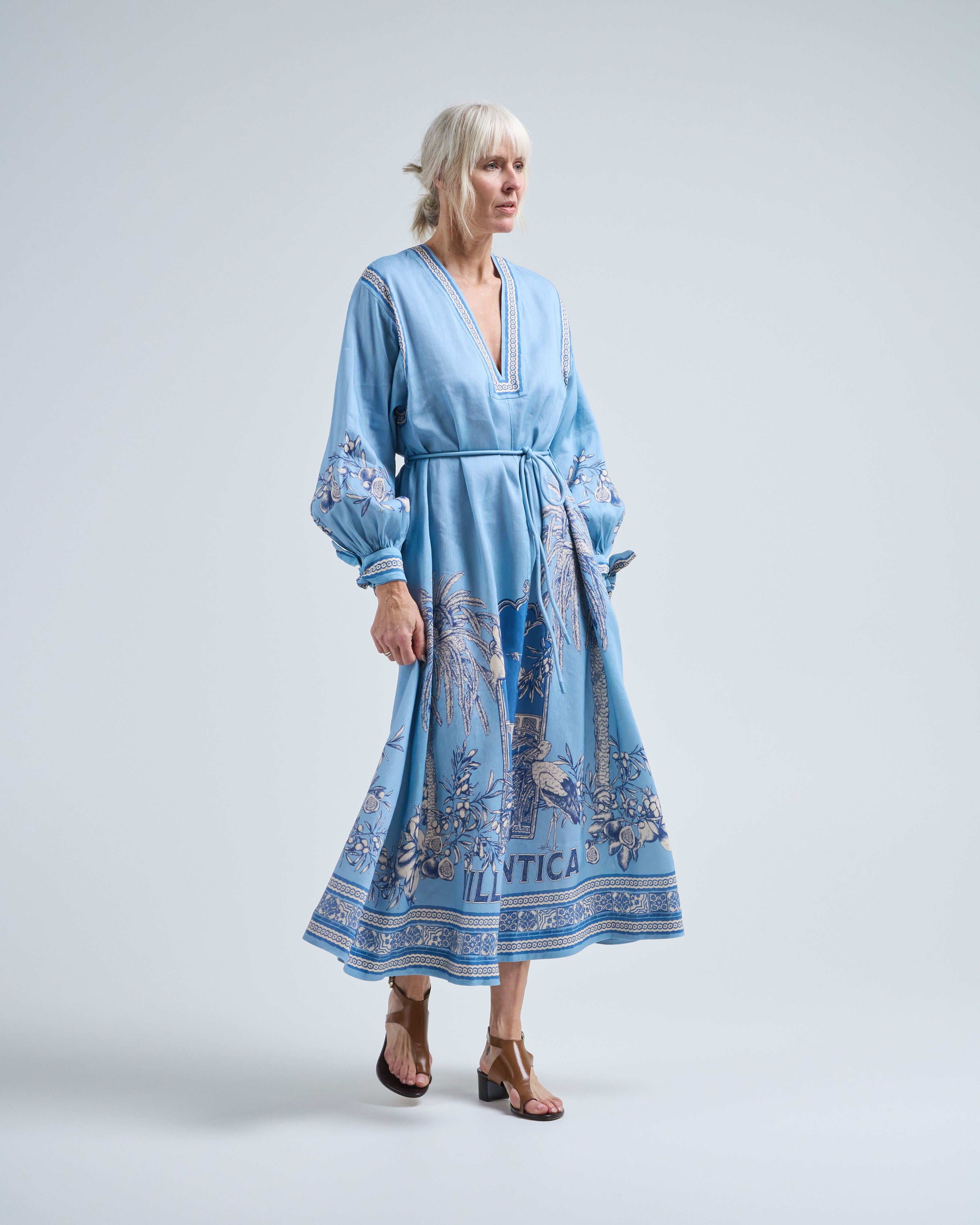 Alemais Villa Romantica Holiday Midi Dress Blue Alemais Villa Romantica Holiday Midi Dress Blue