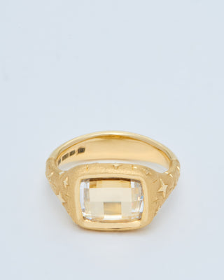 vintage checkerboard diamond ring