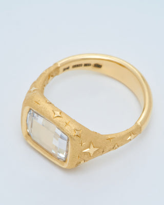 vintage checkerboard diamond ring